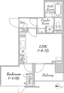 ミリアレジデンス両国Ⅱ【3階】の間取り