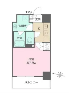 プライムアーバン菊川【1階】の間取り