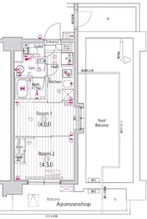 東京都江東区東砂1丁目【マンション】の間取り