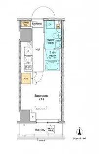 プラウドフラット本所吾妻橋【3階】の間取り