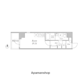 クオリタス押上業平【6階】の間取り
