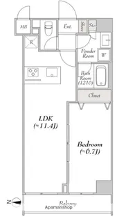 プレール・ドゥーク錦糸公園NORTH【5階】の間取り
