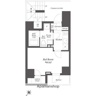 ルクレ押上【8階】の間取り