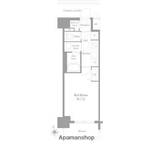 プレサンスブルーム浅草【7階】の間取り
