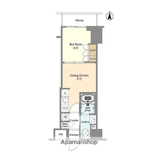 アジュールテラス東陽町【6階】の間取り