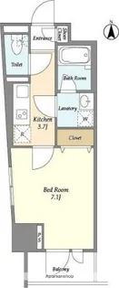 プリームズ青柳【8階】の間取り