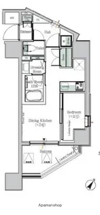 ONE ROOF RESIDENCE KIBA EAST【11階】の間取り