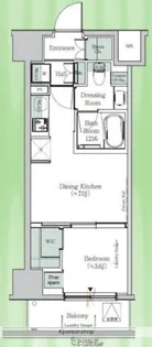 ONE ROOF RESIDENCE KIBA EAST【9階】の間取り