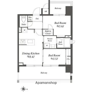 ブランシエスタ本所吾妻橋【5階】の間取り