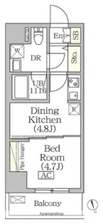 BRICK RESIDENCE 築地明石町【5階】の間取り