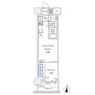 フロンティアレジデンス錦糸公園【6階】の間取り