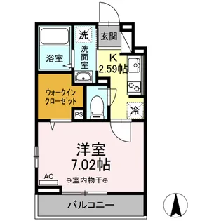 ボナール【202号室】の間取り