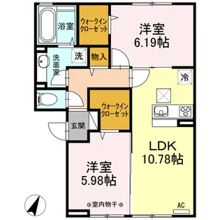 ソレイユ・ジン【1階】の間取り