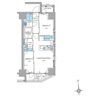 ルフォンプログレ上野稲荷町【3階】の間取り