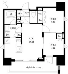アーバンパーク住吉Ⅱ【10階】の間取り