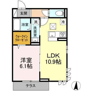 ルリアン東葛西【1階】の間取り