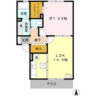 フォルテーヌIII【1階】の間取り