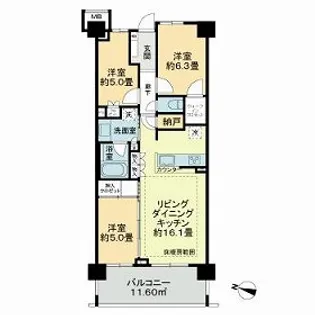 オハナ船橋習志野台【2階】の間取り