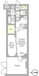 アジールコート都立大学【101号室】の間取り