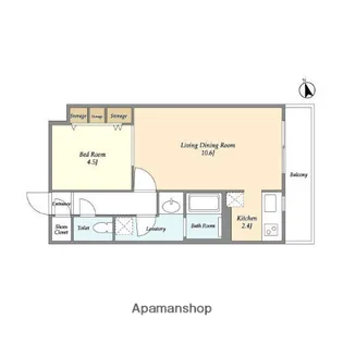 オーキッドレジデンス銀座東【2階】の間取り