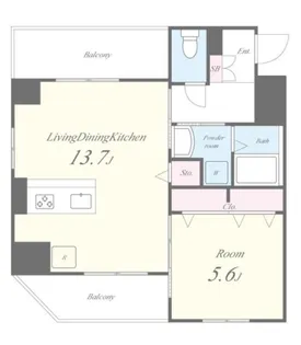 TS RESIDENCE 東陽町【1階】の間取り