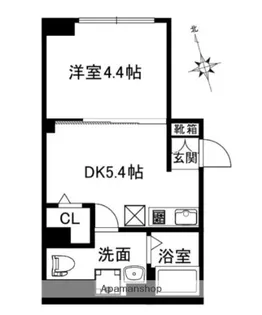 CREAL新富町【2階】の間取り
