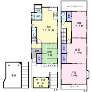 千葉県船橋市夏見台3丁目【一戸建】の間取り