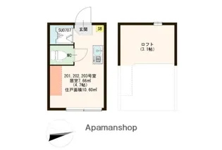 ルビーパレス【201号室】の間取り