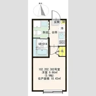ハーモニーテラス北小岩ⅩⅥ【1階】の間取り