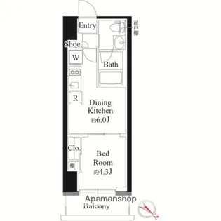 グランパセオ銀座築地【7階】の間取り