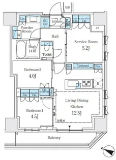 パークホームズ文京白山ヒルテラス【2階】の間取り