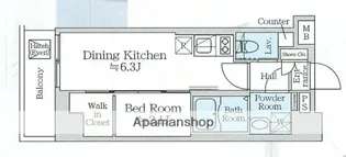 アイル プレミアム月島【2階】の間取り