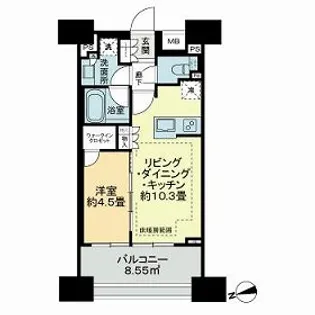 ルフォンリブレ浜松町 キャナルマークス【6階】の間取り