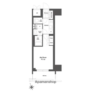 THE GATEHOUSE浅草雷門【9階】の間取り