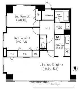 DAIWA GRACE MAISON 大島Ⅰ【6階】の間取り