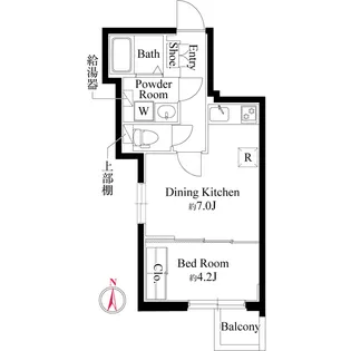 グランパセオ中目黒Ⅱ【4階】の間取り
