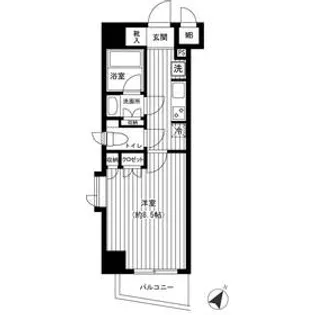 1DKの間取り画像