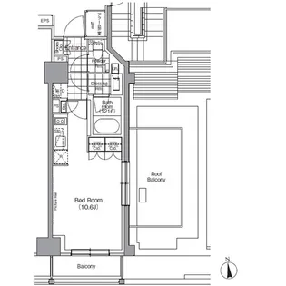 パークハビオ門前仲町【13階】の間取り