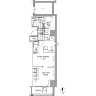 パークハビオ門前仲町【13階】の間取り