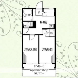 東京都小金井市貫井南町3丁目【マンション】の間取り