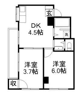 ユニアス井の頭【401号室】の間取り