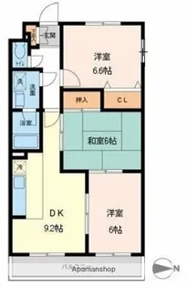 東京都小金井市中町2丁目【マンション】の間取り
