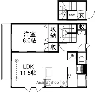 MAISON CLOUD Ⅰ【201号室】の間取り