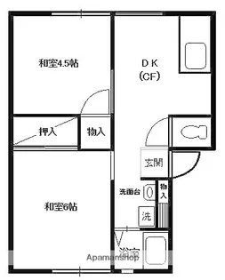 東京都三鷹市牟礼4丁目【アパート】の間取り
