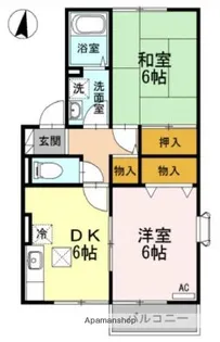東京都三鷹市深大寺2丁目【アパート】の間取り