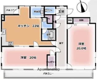 東京都小金井市貫井北町1丁目【マンション】の間取り