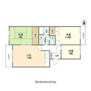 東京都練馬区関町北4丁目【マンション】の間取り