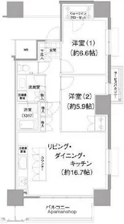 東京都武蔵野市境1丁目【マンション】の間取り