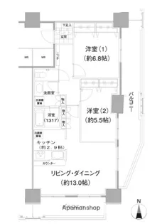 東京都武蔵野市境1丁目【マンション】の間取り