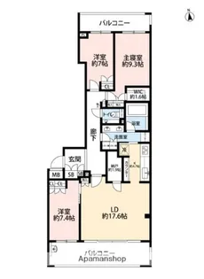 東京都杉並区高井戸東1丁目【マンション】の間取り